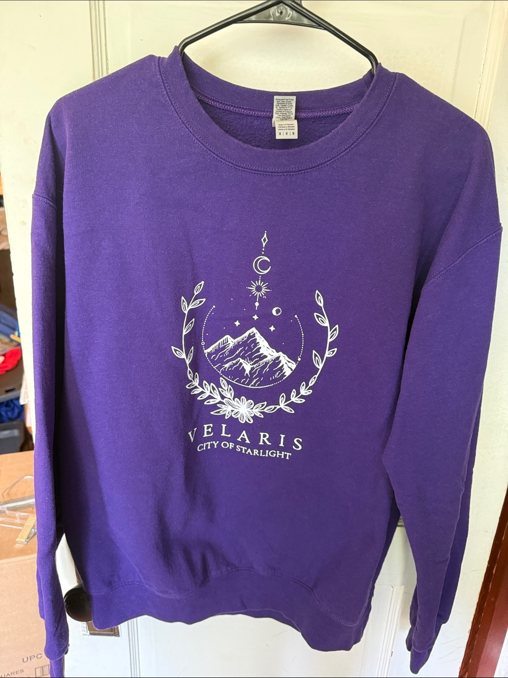 Purple Velaris 'City of Starlight' Crewneck Sweatshirt